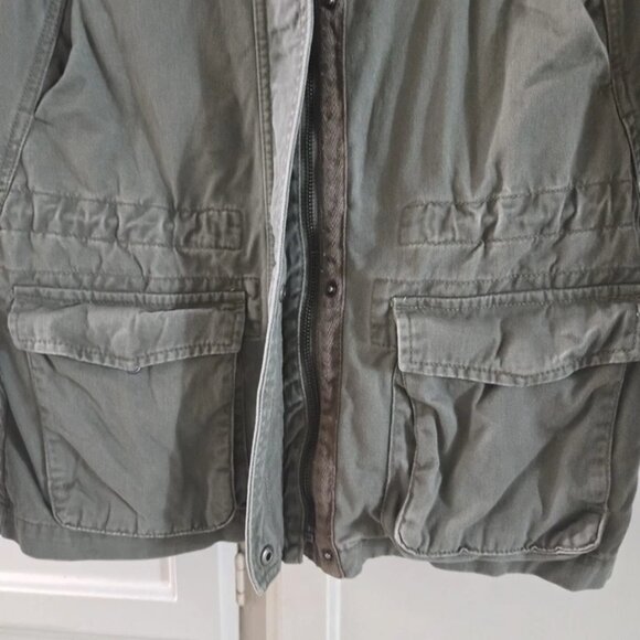 H&M CARGO UTILITY JACKET Women's  Army Green size 6 - Picture 6 of 6